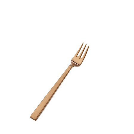 Bon Chef Roman, Oyster/Cocktail Fork, Matte Finish, 18/10, 6.25" - Rose Gold Matte , set of 12 S3708RGM
